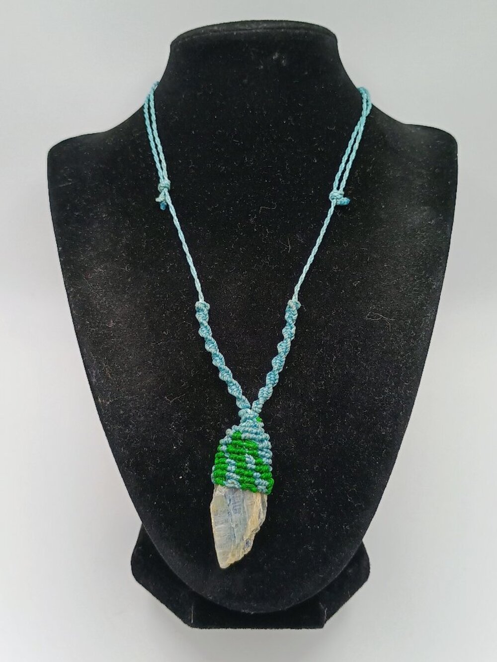 Handmade Macrame Necklace with Natural Sodalite Stone